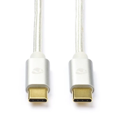 Image of Nedis Apple iPhone USB C to 2.0 white charging cable, 1 metre