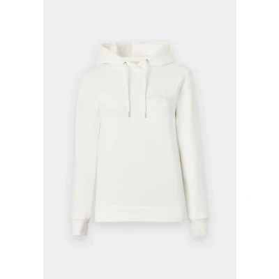 Image of GANT Tonal Shield Hoodie Sweatshirt, Women&#039;s, Size: XS, Eggshell