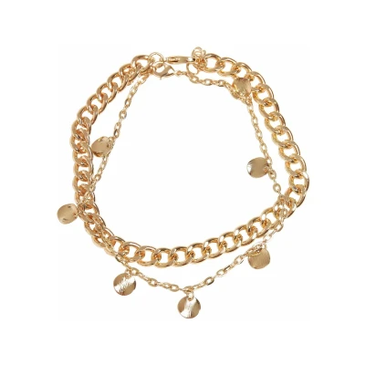 Image of Urban Classics Bracelet, Men&#039;s, Size: S/M, Gold coloured