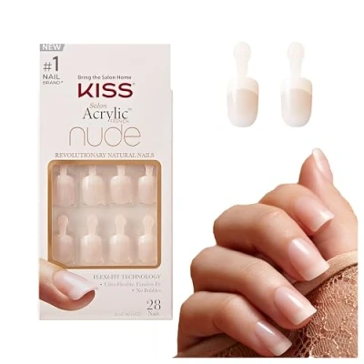 Image of Kiss Salon Acrylic Nude Nails Breathtaking