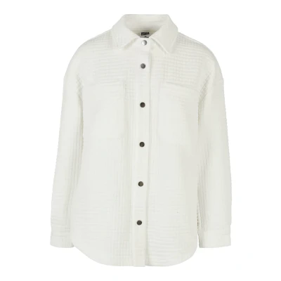 Image of Urban Classics Overshirt Buttondown blouse, Women&#039;s, Size: Medium, White