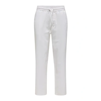 Image of Only &amp; Sons Onssinus PANT Trousers, Men&#039;s, Size: Small, Bright white