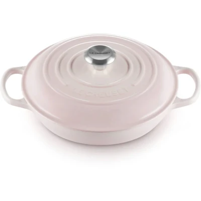Image of Le Creuset Casserole Signature Campagnard Shell Pink ø 26 cm / 2.2 liters Suitable for all Cooktops