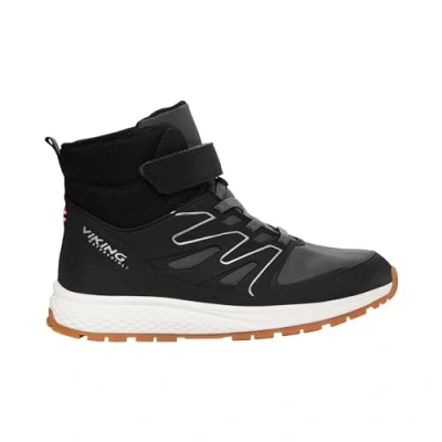 Image of Viking Equip Defence WARM WP Unisex Laceup ankle boots for kids, Size: 6.5, Black/charcoal Textile/synthetics