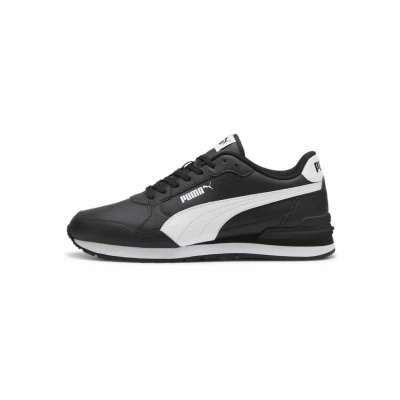 Image of Puma ST Runner V4 Unisex Trainers, Size: 5, Black/shadow gray Leather