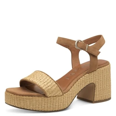 Image of Tamaris Platform sandals, Women&#039;s, Size: 38, Tan shoes