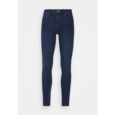 Image of Vero Moda Vmtanya Piping Jeans Skinny Fit, Women&#039;s, Size: Mx32, Dark blue denim