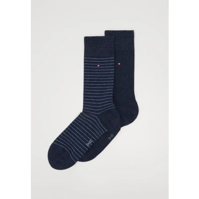 Image of Tommy Hilfiger MEN Small Stripe 2 PACK Socks, Men&#039;s, Size: 9 11.5, Blue
