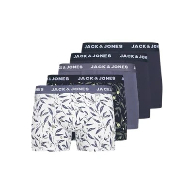 Image of JACK&amp;JONES Men&#039;s JACHARVEY Trunks 5 Pack Boxer Shorts, Night Sky/Pack:nightshadow Blue Nightshadow Sky Sky, L,