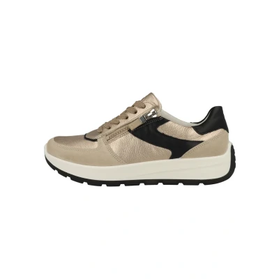 Image of ARA Shoes Women&#039;s Low New York Trainers, Shell Sand Black, 36.5 EU Weit