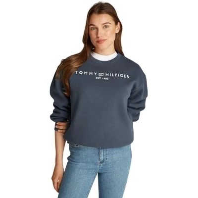 Image of Tommy Hilfiger CORP LOGO Sweatshirt, Women&#039;s, Size: XXL, Military denim