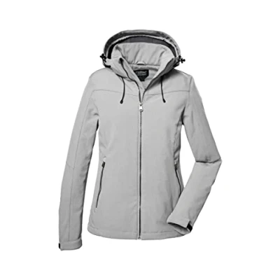 Image of Killtec Women&#039;s Softshell Jacket with Removable Hood Water Repellent Windproof Breathable