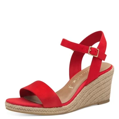 Image of Tamaris Espadrilles, Women&#039;s, Size: 8, Red Textile