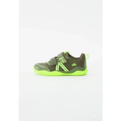 Image of LICO Aride V Barefoot Unisex Trainers for kids, Size: 2, Green/lemon Nylon