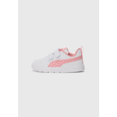 Image of Puma Courtflex V3 Dotty V Inf, Sneaker Baby Girls, White Pinkscape Silver Mist, 4.5 UK