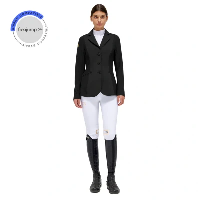 Image of RG Italy Ladies Jersey &amp; Mesh Riding Jacket Black IT42 UK10 FR38 Equestrian Show Horse