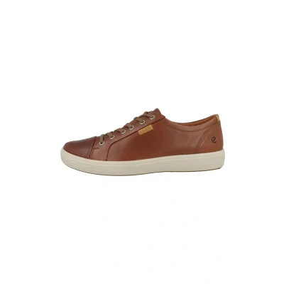 Image of ECCO SOFT 7 LACE UP Trainers, Men&#039;s, Size: 12, Cognac Leather