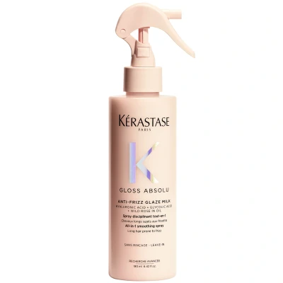 Image of Kérastase Gloss Absolu Hair Treatment Spray for All Types with Glycolic Acid, Hyaluronic Acid &amp; Wild Rose 190ml