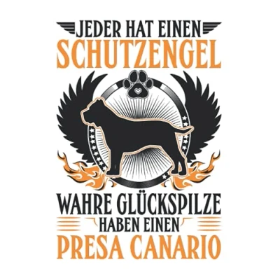 Image of Presa Canario Notizbuch: Schutzengel Dogo / 6x9 Zoll 120 linierte Seiten