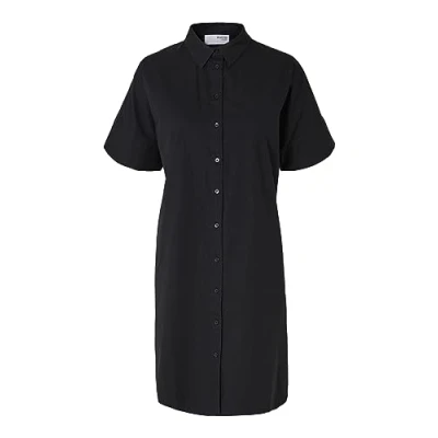 Image of SELECTED FEMME Women&#039;s Shirt Dress, Black, 16