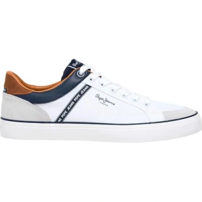 Image of Pepe Jeans Kenton Stage Trainers, Men&#039;s, Size: 12, White Textile/synthetics