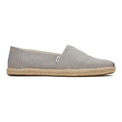 Image of TOMS Alpargata Espadrilles, Men&#039;s, Size: 8.5, Grey Cotton