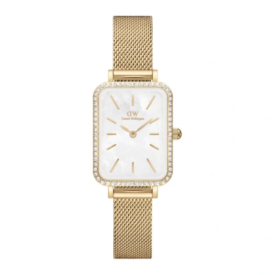 Image of Daniel Wellington Quadro Lumine Bezel EVER MOP Watch goldcoloured, Size: One Size, Gold coloured