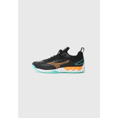 Image of Mizuno WAVE LUMINOUS 3 Volleyball Shoes Black/Tangelo/Ice Green Women/Men Size 6,5