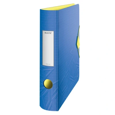 Image of Leitz 180 Active Urban Chic A4 Lever Arch File, Blue, Curved Spine 65mm Width, Elastic Fastening, Light polyfoam, Chic, 11170032