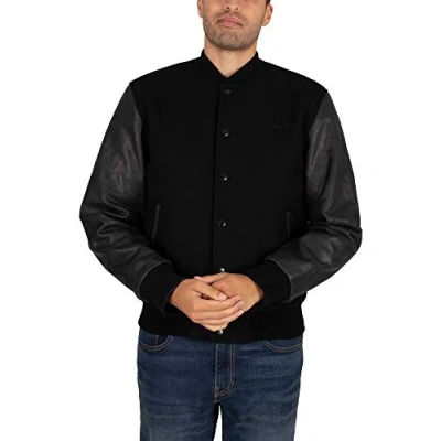 Image of Schott USA Bomber Jacket, Men&#039;s, Size: 3XL, Black/black