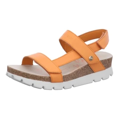 Image of Panama Jack Selma Platform sandals, Women&#039;s, Size: 4, Orange Leather