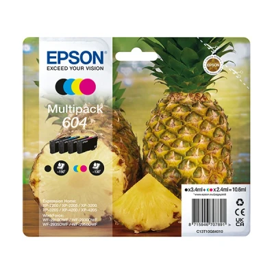 Image of Epson 604 Pineapple, Genuine Multipack, 4 colours Ink Cartridges