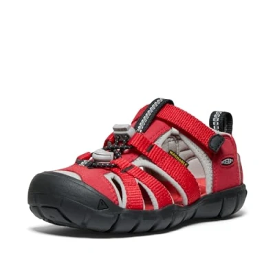 Image of Keen Seacamp Unisex Walking sandals for kids, Size: 12k, Red Textile