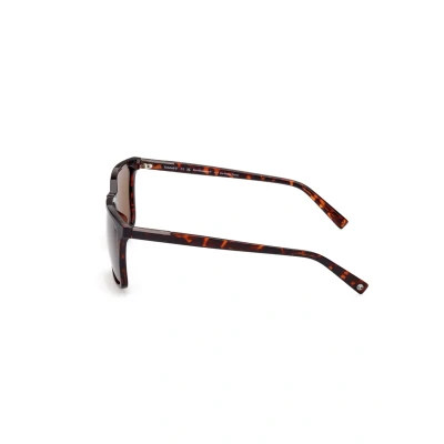 Image of Timberland Quadrat Sunglasses, Men&#039;s, Size: One Size, Dunkler havanna