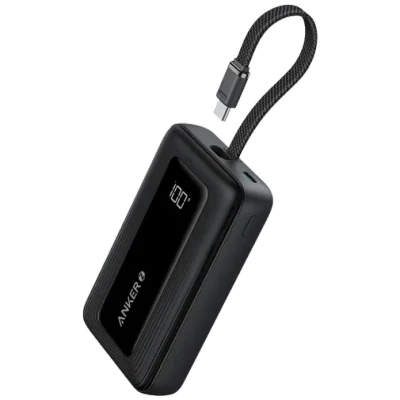 Image of Anker Zolo Power Bank, 20,000mAh 30W High Speed Portable Charger with Built In USB C Cable, Battery Pack For iPhone 16/16 Plus/16 Pro/16 Pro Max/15 Series, Galaxy, and More
