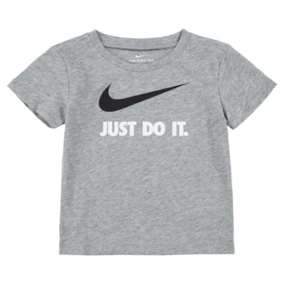 Image of Nike Sportswear TEE Unisex Print Tshirt for kids, Size: 24m, Dark grey heather/white