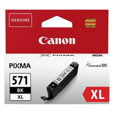 Image of Canon CLI 571BK XL Ink Cartridge Black, High