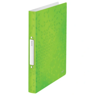 Image of Leitz 42570054 A4 2 Ring Binder, Holds Up to 190 Sheets, WOW Range, 25 mm Spine, Green