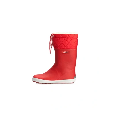Image of Aigle Unisex Kid&#039;s Giboulee 2 Rain Boot, Rouge Blanc, 1 UK