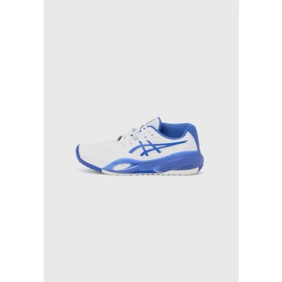 Image of Asics GEL Resolution X Multicourt tennis shoes, Men&#039;s, Size: 8.5, White/dark blue shoes