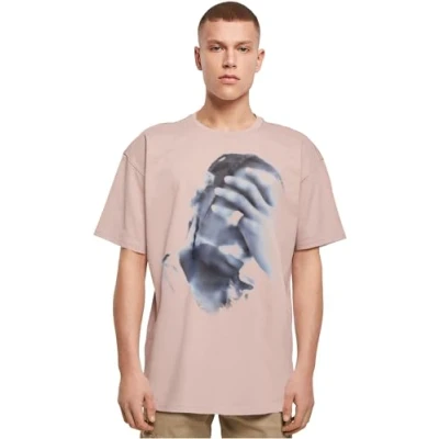 Image of Upscale by Mister TEE 4 AM Oversize Print Tshirt, Men&#039;s, Size: Medium, Pink