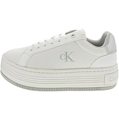 Image of Calvin Klein Jeans Bold Flatf Low Lace MG YW0YW017660LI Sports Shoes, White, 40 EU