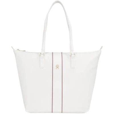 Image of Tommy Hilfiger Poppy CORP Tote bag, Women&#039;s, Size: One Size, White