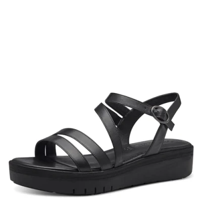 Image of Tamaris Platform sandals, Women&#039;s, Size: 3, Black uni Leather