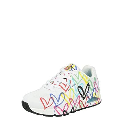 Image of Skechers Sport UNO Trainers, Women&#039;s, Size: 7, White/multicolor High quality imitation leather