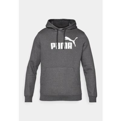 Image of Puma LOGO Hoodie Hoodie, Men&#039;s, Size: XL, Dark gray heather