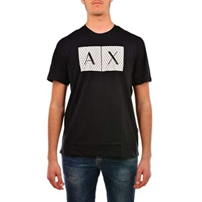 Image of Armani Exchange Print Tshirt, Men&#039;s, Size: Large, Blue