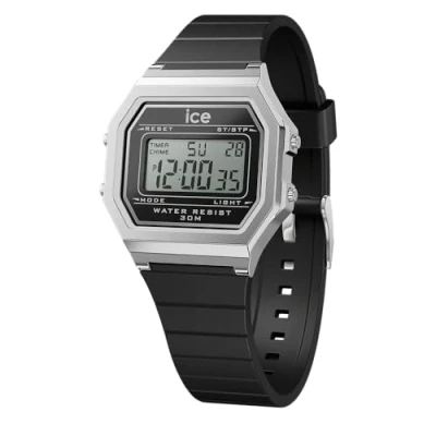 Image of Ice Watch Digit Retro Digital watch, Women&#039;s, Size: Small, Black silver s
