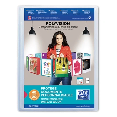 Image of Elba Polyvision Display Book Polypropylene 20 Clear Pockets A4 Ref 100206088