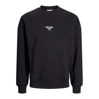 Image of Jack &amp; Jones Jjeurban EDGE Studio CREW Sweatshirt, Men&#039;s, Size: XXL, Black